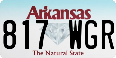 AR license plate 817WGR