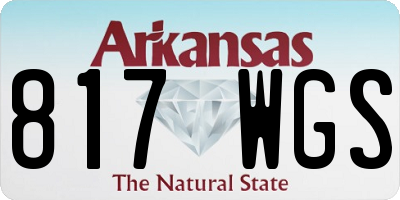 AR license plate 817WGS