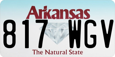 AR license plate 817WGV