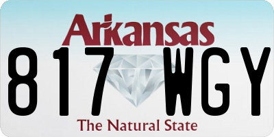 AR license plate 817WGY