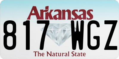 AR license plate 817WGZ