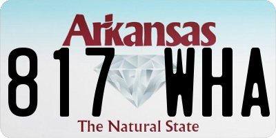 AR license plate 817WHA