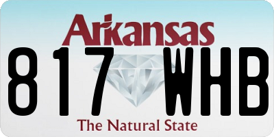 AR license plate 817WHB