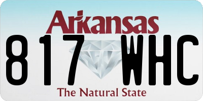 AR license plate 817WHC