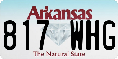 AR license plate 817WHG