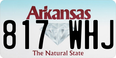 AR license plate 817WHJ