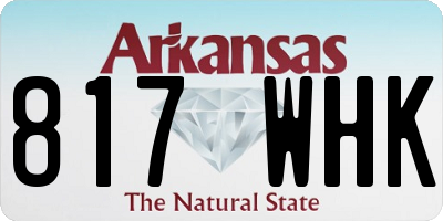 AR license plate 817WHK