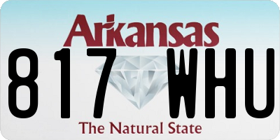 AR license plate 817WHU