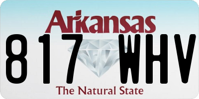 AR license plate 817WHV