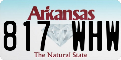 AR license plate 817WHW