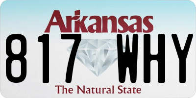 AR license plate 817WHY