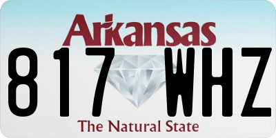AR license plate 817WHZ