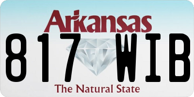 AR license plate 817WIB
