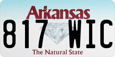 AR license plate 817WIC