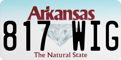 AR license plate 817WIG