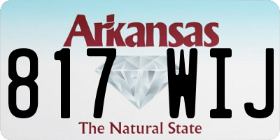 AR license plate 817WIJ