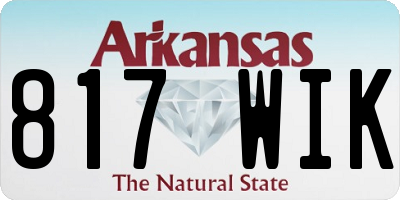 AR license plate 817WIK