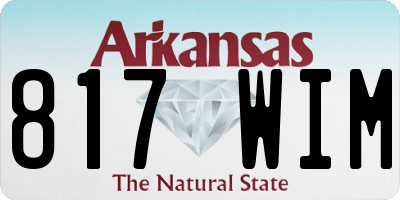 AR license plate 817WIM
