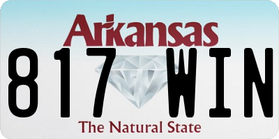 AR license plate 817WIN