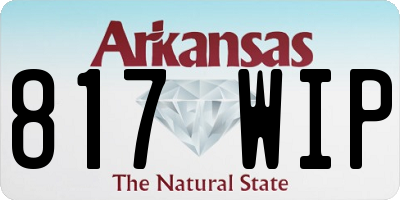 AR license plate 817WIP
