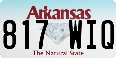 AR license plate 817WIQ