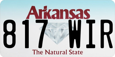 AR license plate 817WIR
