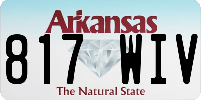 AR license plate 817WIV
