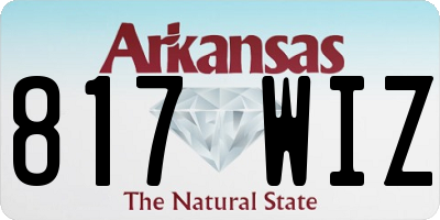 AR license plate 817WIZ