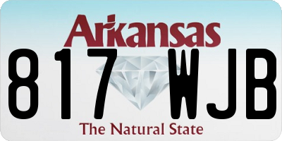 AR license plate 817WJB