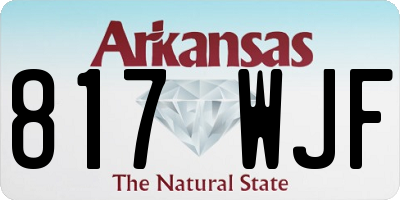 AR license plate 817WJF