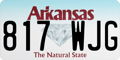 AR license plate 817WJG