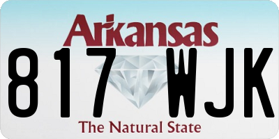 AR license plate 817WJK