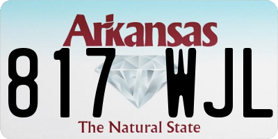 AR license plate 817WJL