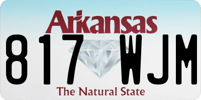 AR license plate 817WJM
