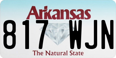 AR license plate 817WJN