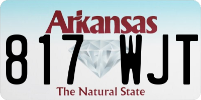 AR license plate 817WJT