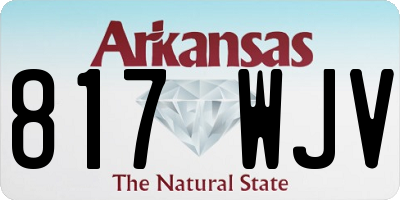 AR license plate 817WJV