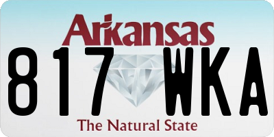 AR license plate 817WKA