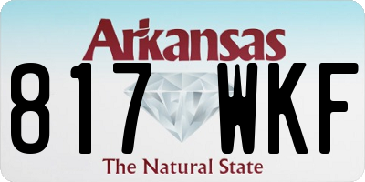 AR license plate 817WKF
