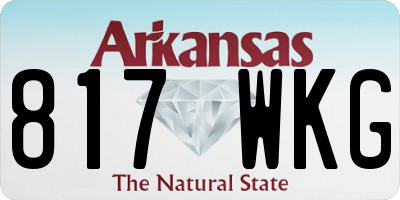 AR license plate 817WKG