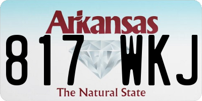 AR license plate 817WKJ