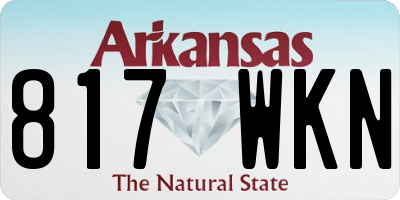 AR license plate 817WKN