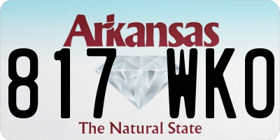 AR license plate 817WKO