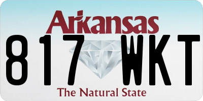 AR license plate 817WKT