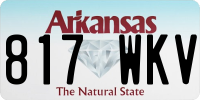 AR license plate 817WKV