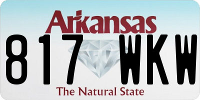 AR license plate 817WKW