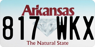 AR license plate 817WKX