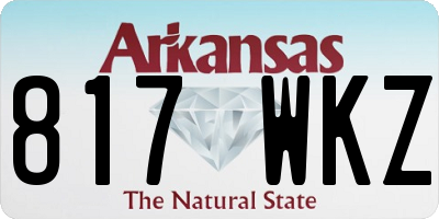 AR license plate 817WKZ