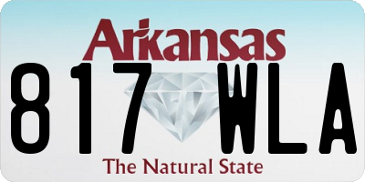 AR license plate 817WLA