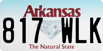 AR license plate 817WLK